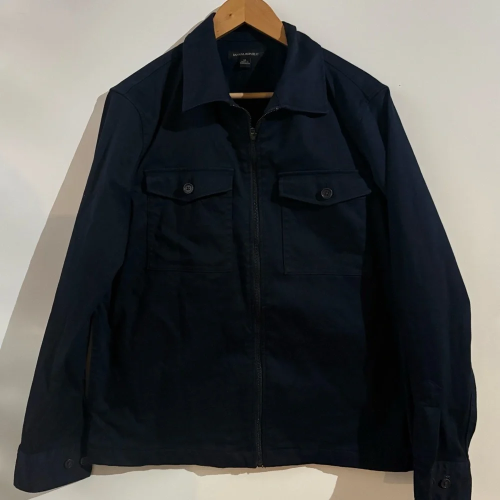 Banana Republic Men’s Rapid Movement Shirt Jacket Navy Medium